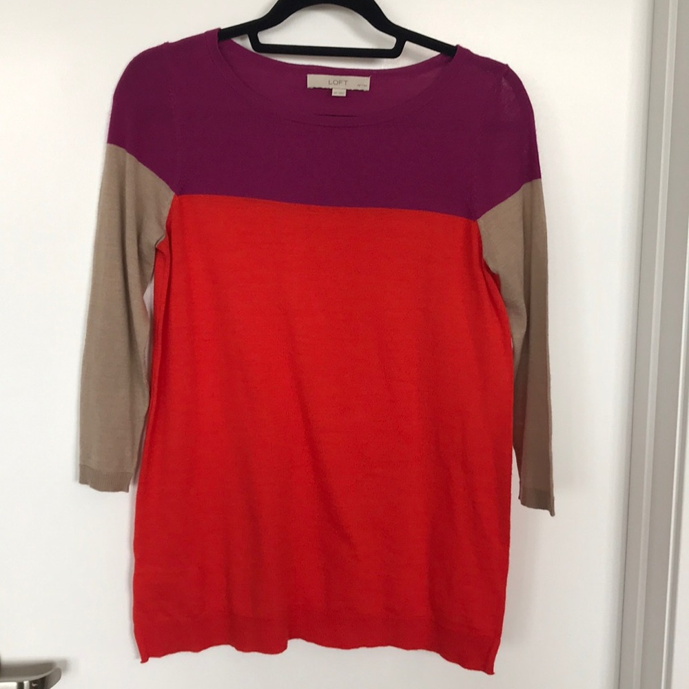 Loft color block sweater